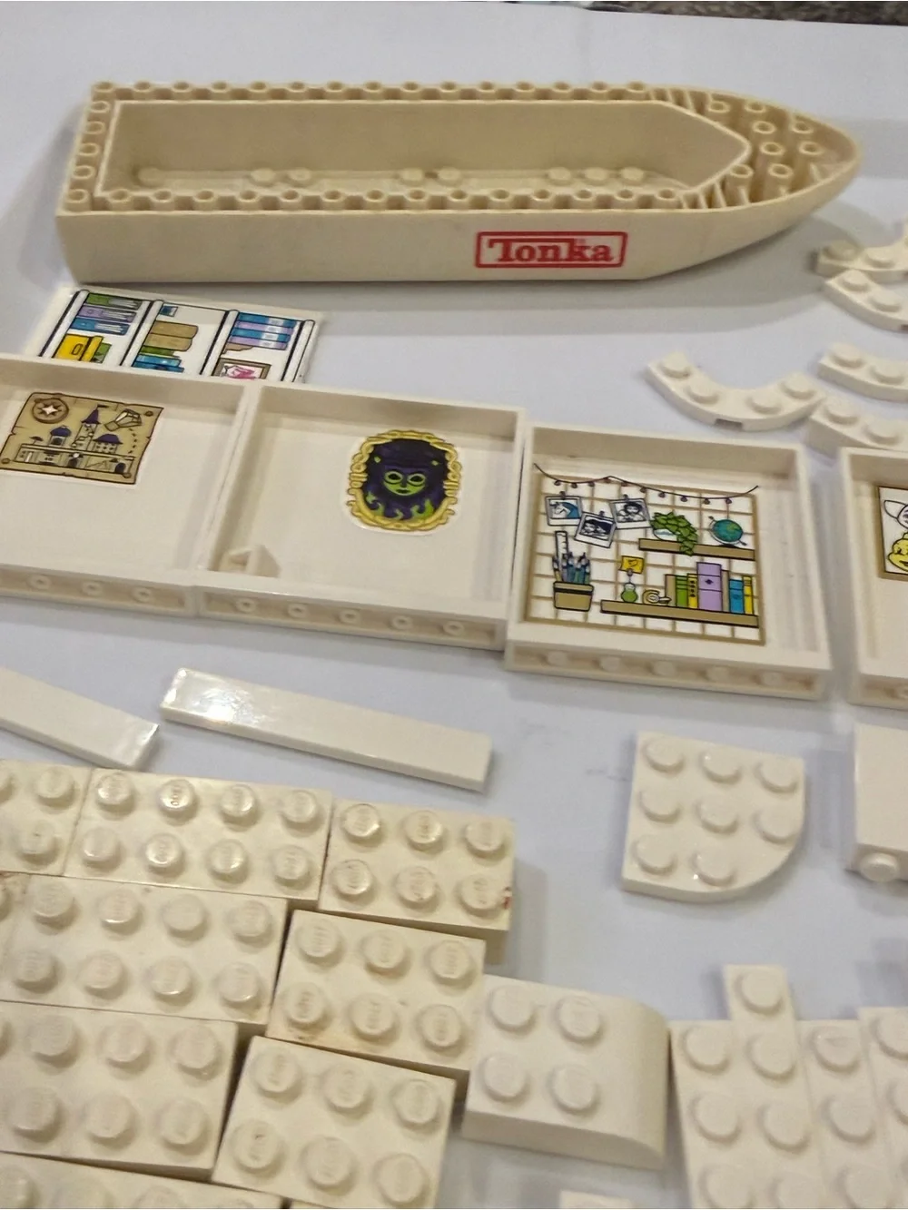 LEGO white Tonka boat pieces parts blocks elements lot